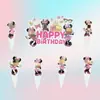 Topo de Bolo Desenho Animado Decoração de Festa de Aniversário Inserções Fofas para Bolo Inserções para Arranjo de Sobremesa de Festa Temática