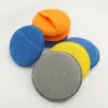 Esponja de cera para pulir de 5 pulgadas, esponja para lavado de autos, toallita, esponja de pulido, bolsillo redondo, esponja de cristal chapada para coche, toallita