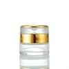 Frasco de Creme de Vidro Transparente Tampa Acrílica Frasco Fosco para Creme Facial Branco Viagem Selado Frasco de Amostra para Creme para Olhos Frasco Vazio