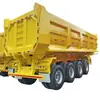 Exportação Semi-reboque Basculante Traseiro de Carga Pesada Caminhão Basculante Traseiro Tipo Caixa 4 Eixos em U Basculante Traseiro para Transporte de Areia e Brita