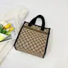 Bolso de Mano con Estampado de Moda 2025 Otoño e Invierno Nuevo Bolso Tote Color Contrastante Bolso para Mujer Bolso Casual Bolso de Hombro