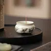 Forno Ru Dunhuang Dança das Apsaras Voadoras Cerâmica Pequeno Suporte para Incenso, Queimador de Incenso, Suporte para Palitos de Incenso, Acessórios para Cerimônia do Chá, Peça Decorativa de Aromaterapia para Interior de Estudo