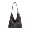 Bolsa de ombro para mamãe e bebê de grande capacidade para exportação, nova moda outono/inverno 2026 estampa de leopardo bolsa de trabalho, bolsa transversal retrô versátil