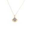 Collar Femenino Popular Moda Falda Collar Pequeño Abanico Con Forma de Abanico Diamante Diamante Completo Colgante Micro-Incrustado Cadena de Clavícula Elegante para Mujeres