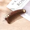 Pente de Sândalo Dourado Preto Pente Lua Pintada para Mulheres Pente para Cabelo Liso Conjunto de Caixa de Presente Presente Gravado para Namorada Presente de Dia das Mães Pente