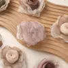 Estilo Cool Japonés Sizzy Encaje de Malla con Borde Quemado Rosa Seco Accesorios para el Cabello Hechos a Mano DIY Accesorios para Ropa