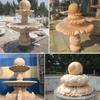 Suministro de fábrica fuente de bola de agua de granito fuente de paisaje acuático comunitario fuente de escultura de piedra adornos de fuente de agua de una sola capa para exteriores