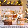 Tarro de Manzanas Navideño Transfronterizo Papá Noel Muñeco de Nieve Nochebuena Caja de Dulces Decoración Dorada de Papá Noel Caja de Regalo