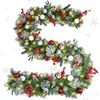 Corona de Navidad para colgar en la puerta 180/270CM decoraciones artificiales vid de árbol de Navidad adorno colgante arreglo de escena puerta