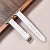 Correa de Lona y Cuero para Reloj Compatible con Apple Watch S9, Doble Color de Cuero, Accesorios para Mujer, Correa Universal de 14 mm