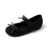 Zapatos de Piel con Lazo Slip-On de 5 cm de Altura para Mujer 2025 Nuevo Estilo Casual Zapatos de Piel Cálidos con Punta Redonda