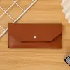 Cartera para Monedas de Cuero Protector de Cartas de Cuero Herramienta Pincel para Cejas Bolsa para Herramientas Bolsa para Almacenamiento de Maquillaje de Ojos Bolsa para Almacenamiento de Joyas