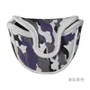 Nueva Cubierta de Palo de Golf Camuflaje Pequeña Semicírculo Cubierta para Putter Pu Impermeable Hebilla Magnética Cubierta de Protección para Cabeza de Palo de Golf 4 Colores