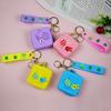 Bolsa de Armazenamento de Desenho Animado Popular Transfronteiriça Mini Carteira de Moedas Bolsa Chaveiro Pingente Bolsa Fofa de Silicone para Fones de Ouvido