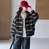 Conjunto de primavera e outono para meninas, suéter de malha com capuz casual estilo coreano e jaqueta, conjunto casual de três peças para outono de meninas, moderno
