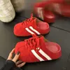 Sandalias retro versátiles tipo Birkenstock para mujer, para exteriores, nuevo otoño 2026, estilo bosque, suela gruesa, puntera cerrada, media zapatilla