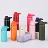 Taza de Agua Deportiva Estilo Americano de Gran Capacidad para Beber Directamente, Taza de Agua Portátil de Mano, Base de Silicona, Taza Térmica de Acero Inoxidable 304, Personalizable