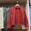Camisa de Franela Cuadrada de Manga Larga para Mujer Camisa de Cuadros para Aire Acondicionado Otoño E489406/489508/488559