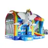 Vendas diretas da fábrica Kidsren's Cartoon Unicórnio Tema Slide Trampolim Novo Unicórnio Castelo Impertinente Slide Inflável