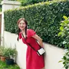 Vestido a Cuadros Rojo Dulce Estilo Francés para Mujer, Nuevo Modelo Verano 2026, Cuello Cuadrado, Mangas Abullonadas, Ceñido a la Cintura, Adelgazante, Vestido Corto Dulce