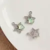 Nuevo Colgante de Aleación Microincrustado Accesorios para Joyería DIY Pulsera Collar Colgante de Joyería Estrella Luna Venta al por Mayor