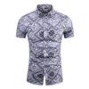 Camisa masculina de manga curta 2023 AliExpress comércio exterior verão nova camisa de flor plus size camisa camisa de praia masculina
