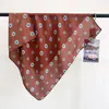 Lenço Quadrado Pequeno de Seda Vintage Estilo Old Money para Mulheres, em Paleta de Cores Melaad, Lenço Decorativo de Pescoço Artístico e Versátil, Lenço de Cintura, Acessório