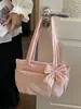 Bolsa Tote Grande de Ombro Estilo Coreano Transfronteiriça, Bolsa para Viagem de Curta Distância, Bolsa de Bagagem, Bolsa de Roupas de Algodão, Bolsa Portátil Casual para Armazenamento