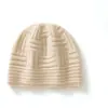 Gorro de Punto de Lana 100% Nuevo para Otoño e Invierno Color Sólido Versátil Cálido Protección para las Orejas Gorro Holgado