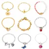Venta Caliente Transfronteriza Pulsera Ottonbuckle para Mujer Estilo Ins Personalidad Elegante Mariposa Amor Pulsera Punk Hip-hop Pulsera