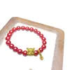 Arena Imperial con Contenido Medio Combinado con Pulsera de Accesorios Nezha, Sencillo, Versátil, Moderno y Exquisito, Pulsera Unisex, Producto para Transmisión en Vivo