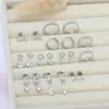 Brincos de Aço Inoxidável da Moda Mais Vendidos da Amazon, Estilo Cotidiano, Studs, Argolas, Conjunto de Joias para Piercing