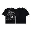 Camiseta de Algodón para Verano Erd Melancólica Rica Segunda Generación Vintage Desgastada Manga Corta Cleanfit High Street Holgada Estilo Americano