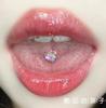 Clavo de lengua de circonita clavo de lengua noche de Edimburgo acero de titanio amor Diamante chica caliente dulce fresco clavo de lengua al por mayor clavo de lengua perforado caballo