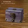 Caja Cuadrada Pequeña de Madera Retro Caja Antigua de Madera Caja de Almacenamiento de Joyería para Escritorio Caja Pequeña de Madera Accesorios para Disparos Caja del Tesoro