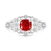 Douyin Mais Vendido Anel de Flor de Gelo de Pedra Colorida Flor Cortada Linguagem Anel de Dedo Super Brilhante Diamante de Alto Carbono Moda Versátil Transmissão ao Vivo Dropshipping