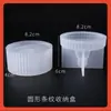 Molde de Caixa de Armazenamento de Resina de Cristal DIY Caixa de Joias de Armazenamento Listrada Redonda Molde de Silicone Lote