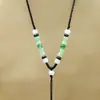 Vendas Diretas de Fábrica Atacado DIY Artesanal Tecido Joias Colares Versátil Pingente de Jade Colares Fio Vermelho para o Ano de Nascimento