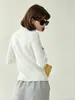"Beidao AMU" suéter de punto de manga larga de cuello alto con bloques de color para mujer, nuevo top versátil de invierno ajustado