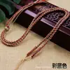 Corda Pendente para Contas Dzi de Xizang Corrente para Suéter Clavícula Corda para Pingente Cordão de Colar Corda Tecida Feita à Mão de Xizang Fio de Algodão Torcido à Mão