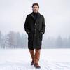 Abrigo de Lana para Hombre Invierno 2025 Transfronterizo Europeo y Americano Tendencia de Moda Largo de Una Sola Hilera Talla Europea
