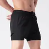 Bañador de Doble Capa Anti-Exposición para Hombre de Verano con Forro Bañador Pantalones Deportivos de Secado Rápido para Entrenamiento en Pista y Campo