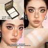Paleta de Contorno Iluminador em Pó Duas Cores Paleta de Iluminador Duas Cores Sombra Iluminadora Facial Fosca Pó com Efeito Water Light Contorno do Nariz Feminino Iniciante