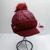 Chapéu Feminino Outono e Inverno Feminino Vestuário de Lã de Malha Boné Feminino Boné Pulôver Boné de Inverno All-match Boné de Algodão Boné de Meia-Idade e Idosos