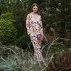 [Perro postre rosa] Pijama de otoño para mujer, pantalones largos, lindo traje de dibujos animados, ropa de casa, se puede usar afuera