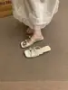 Sandalias de Tacón Bajo Grueso Estilo Hada Primer Encuentro para Mujer, Uso Exterior de Verano, Punta Abierta con Lazo, Modernas, Versátiles, Sensación de Alta Gama