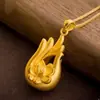 Colar Pingente Mão de Buda Lótus Banhado a Ouro para Mulheres Colar Pingente Tridimensional Novo para Viver Bênção Longevidade Auspicioso Coleção de Joias Presente