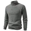 Suéter de cuello alto de invierno para hombre transfronterizo, una capa base cálida casual, moderna y versátil para hombres jóvenes