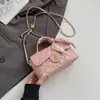 Bolsa de Corrente com Diamantes Feminina 2025 Nova Verão Design de Nicho Bolsa Transversal Estilo Coreano Textura Casual Pequena Bolsa Quadrada