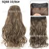 Fabricante de Cortina de Cabello para Peluca Venta al por Mayor Comercio Exterior Transfronterizo Ola Grande Fibra Química Hilo de Pesca Cortina de Cabello Rizado Extensión de Cabello Sin Costuras Pieza de Peluca